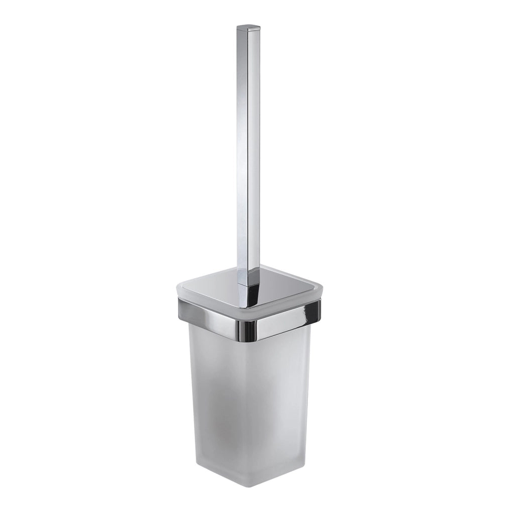Scopino WC con ciuffo in setole da muro in ottone e Cromall A810 Gedy serie SAMOA Cromato