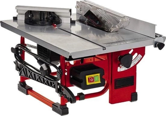 Tafelzaagmacchina – Tafelcirkelzaag – con Sostegno – Incluso Disco e Attrezzi – 500W - Rosso