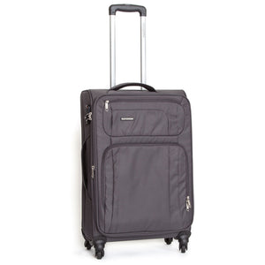 Trolley Valigia Media Morbida in Poliestere 4 Ruote TSA Ravizzoni Raffaello DK Grigio