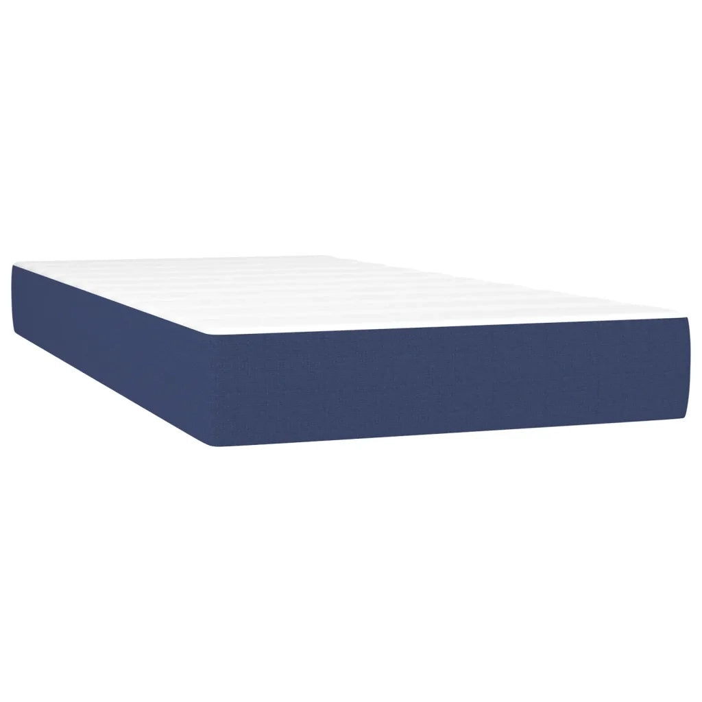 Letto a Molle Materasso e LED Blu 200x200cm in Tessuto cod mxl 58538