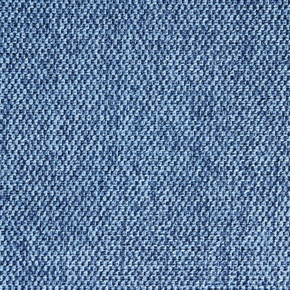 Set di 2 sedie da pranzo con gambe in legno eleganti in ecopelle azzurra