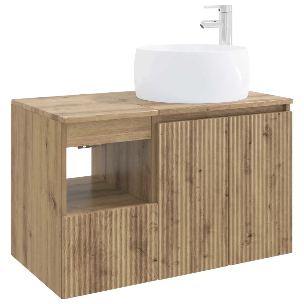 Set di mobili per il bagno 2 pz Rovere Artigianale 3404103