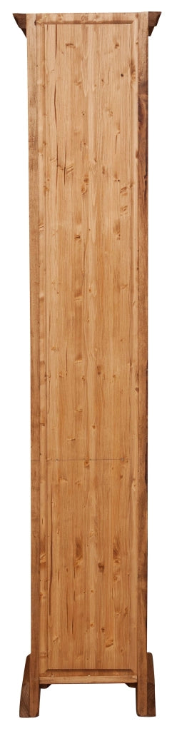 Biscottini Piccola libreria in legno massello di tiglio finitura naturale L40xPR30xH196 cm. Made in Italy