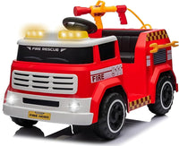 Macchina Elettrica per Bambini Camion dei Pompieri Telecomandato 12V 7,5Ah Rosso