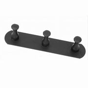 Trade Shop - Appendiabiti Con 3 Ganci Nero Per Accappatoio Bagno Cucina Casa Da Parete 59752 -