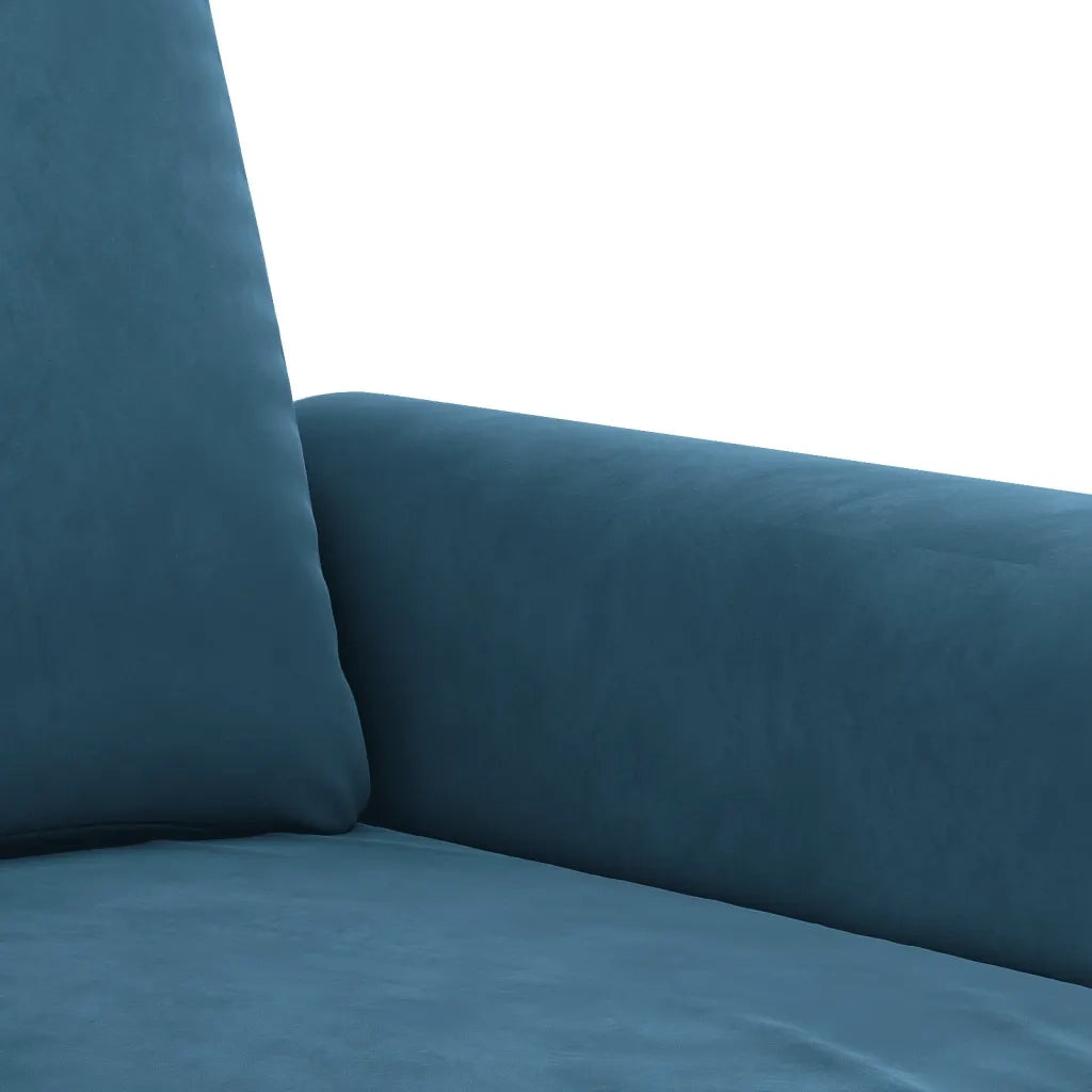 Set di Divani 4 pz con Cuscini Blu in Velluto 3202209