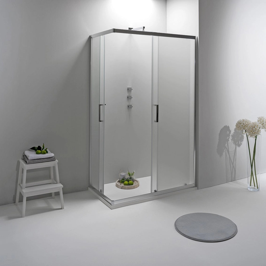 BOX DOCCIA ELITE ANGOLARE 90x120 CM SCORREVOLE OPACO