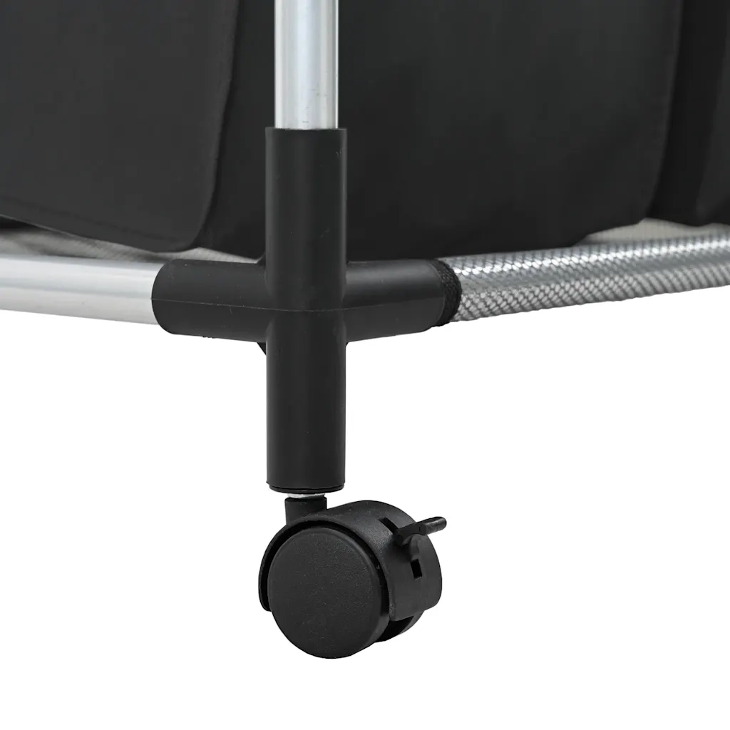 Classificatore lavanderia con 4 borse nero 240367