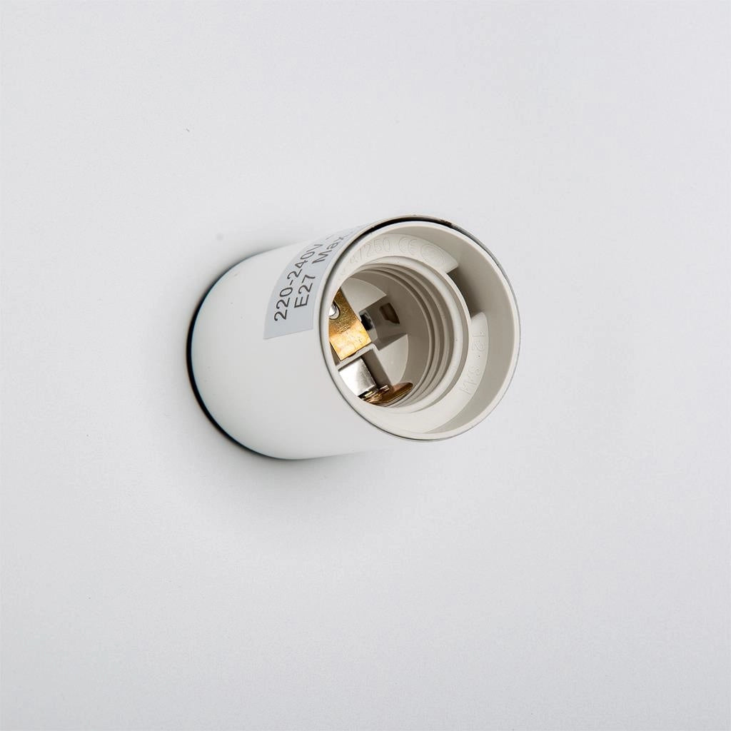 Lampada a sospensione in metallo bianco 30x30x35h