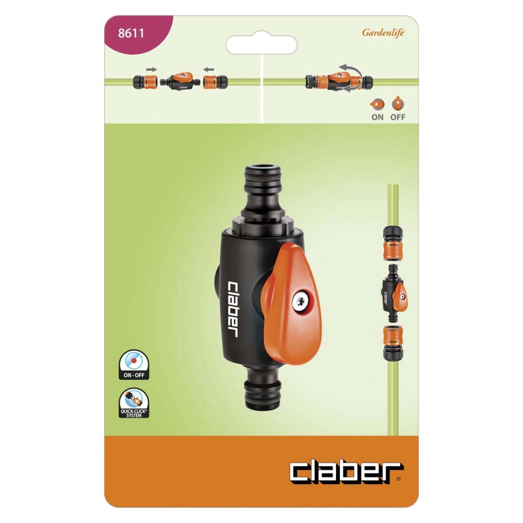 CONGIUNZIONE 2 INNESTI CON RUBINETTO M/M IN BLISTER 8611 - 2 blister CLABER