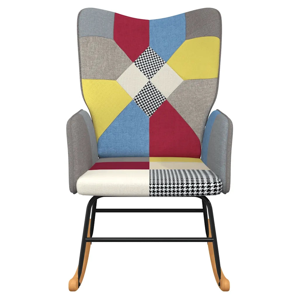 Sedia a Dondolo in Tessuto Patchwork cod mxl 25067