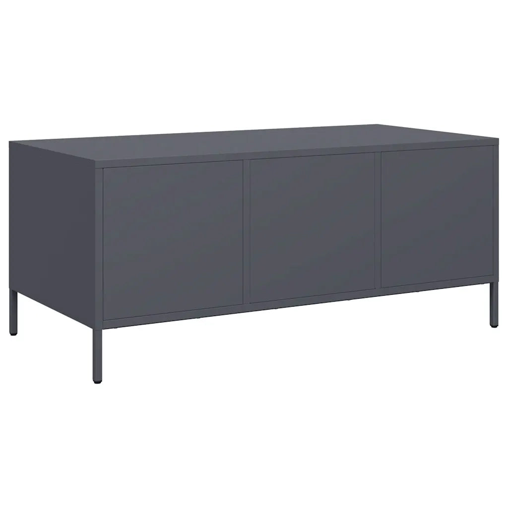 vidaXL Tavolino Antracite 101,5x50x43,5cm in Acciaio Laminato a Freddo