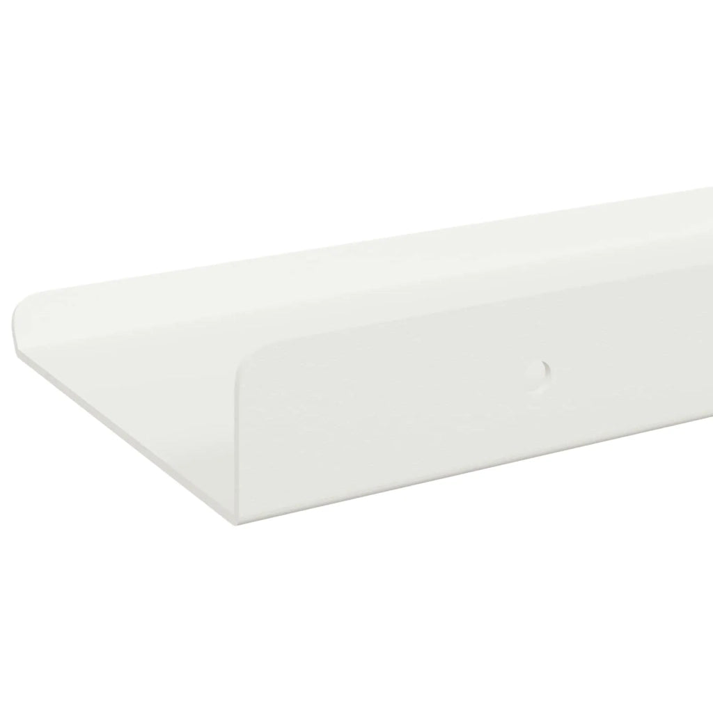 3 pz Mensola | Ripiano | Scaffale sospesa Bianco 40 x 9 x 2,5 cm Acciaio