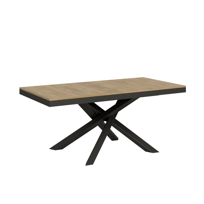 Tavolo allungabile 90x180/440 cm Volantis Evolution telaio Antracite - Quercia Natura