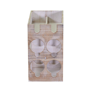 Portabottiglie 6 Posti 30x20xh34 cm in Legno Naturale