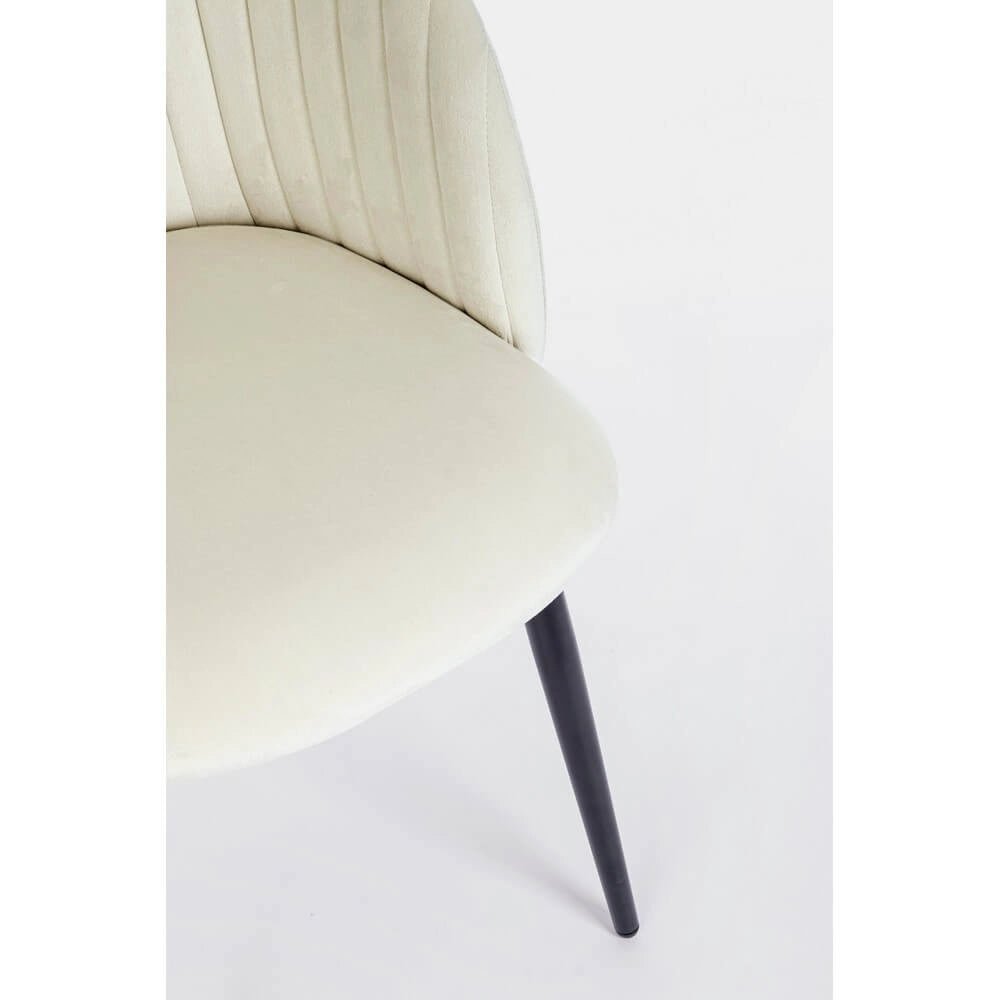 Set di 2 Sedie Imbottite in Velluto con Gambe in Acciaio - FELICIA