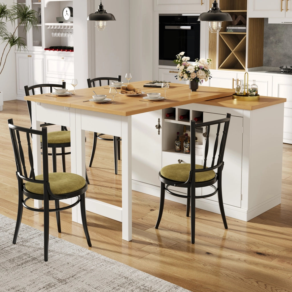 Tavolo bar estensibile con contenitore 120-180 cm bianco