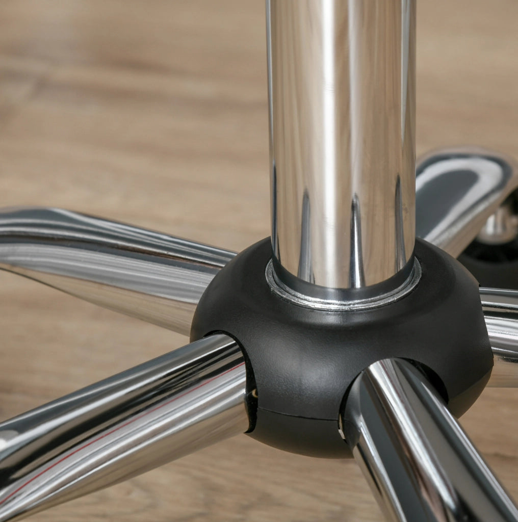 Sgabello da salone regolabile con ruote grigio chiaro