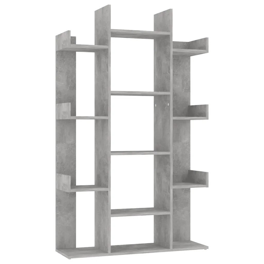 Libreria-Scaffale per Libri-Mobile di Stoccaggio Grigio Cemento 86x25,5x140 cm in Truciolato