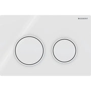 PLACCA DI COMANDO 2 TASTI OMEGA 20- Bianco Anelli Bianco opaco GEBERIT