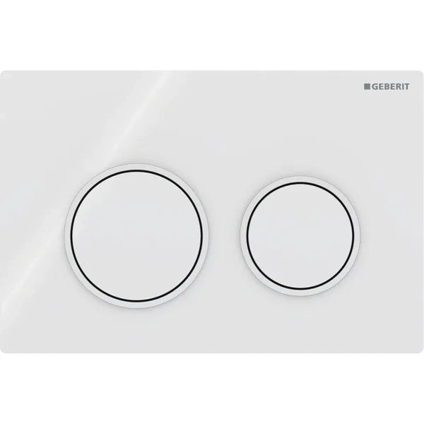 PLACCA DI COMANDO 2 TASTI OMEGA 20- Bianco Anelli Bianco opaco GEBERIT
