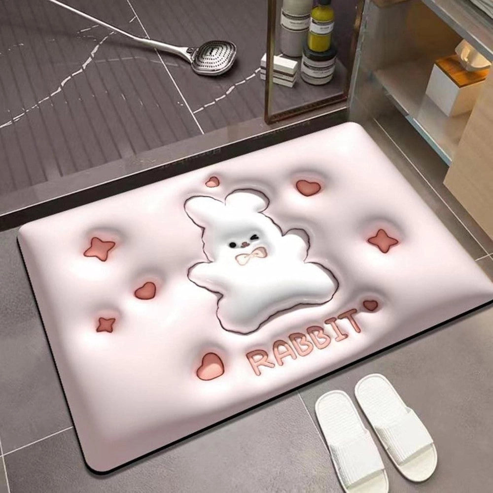 Trade Shop - Tappeto Tappetino Antiscivolo Bagno Cartoon Effetto 3d Soft Bambini 38x58cm 87222 -