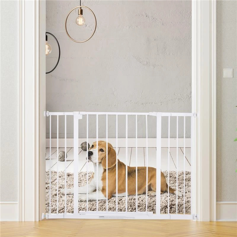 CANCELLETTO PER CANI ESTENSIBILE DA 72 A 107 CM CON MONTAGGIO A PRESSIONE