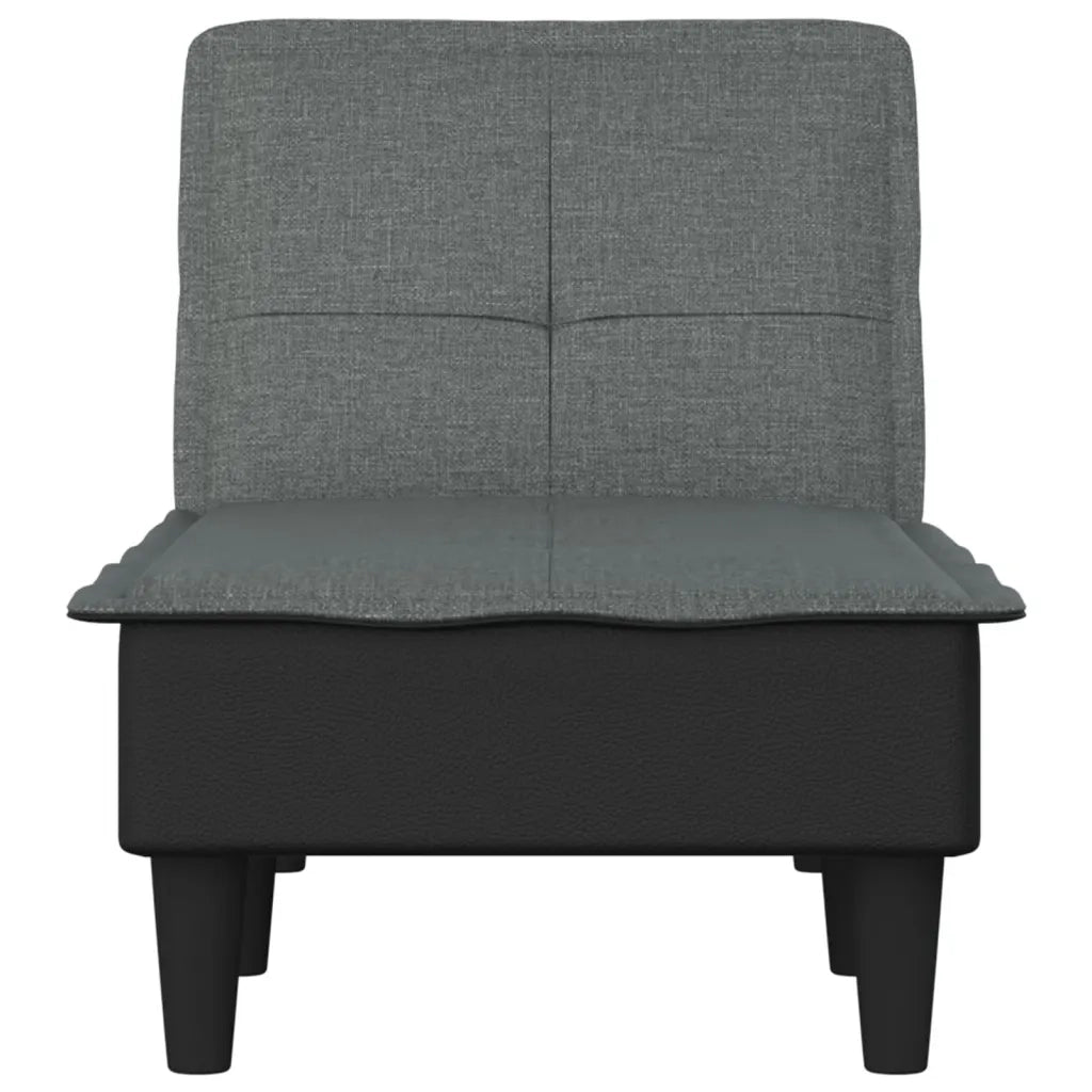 Chaise Longue in Tessuto Grigio Scuro 352841