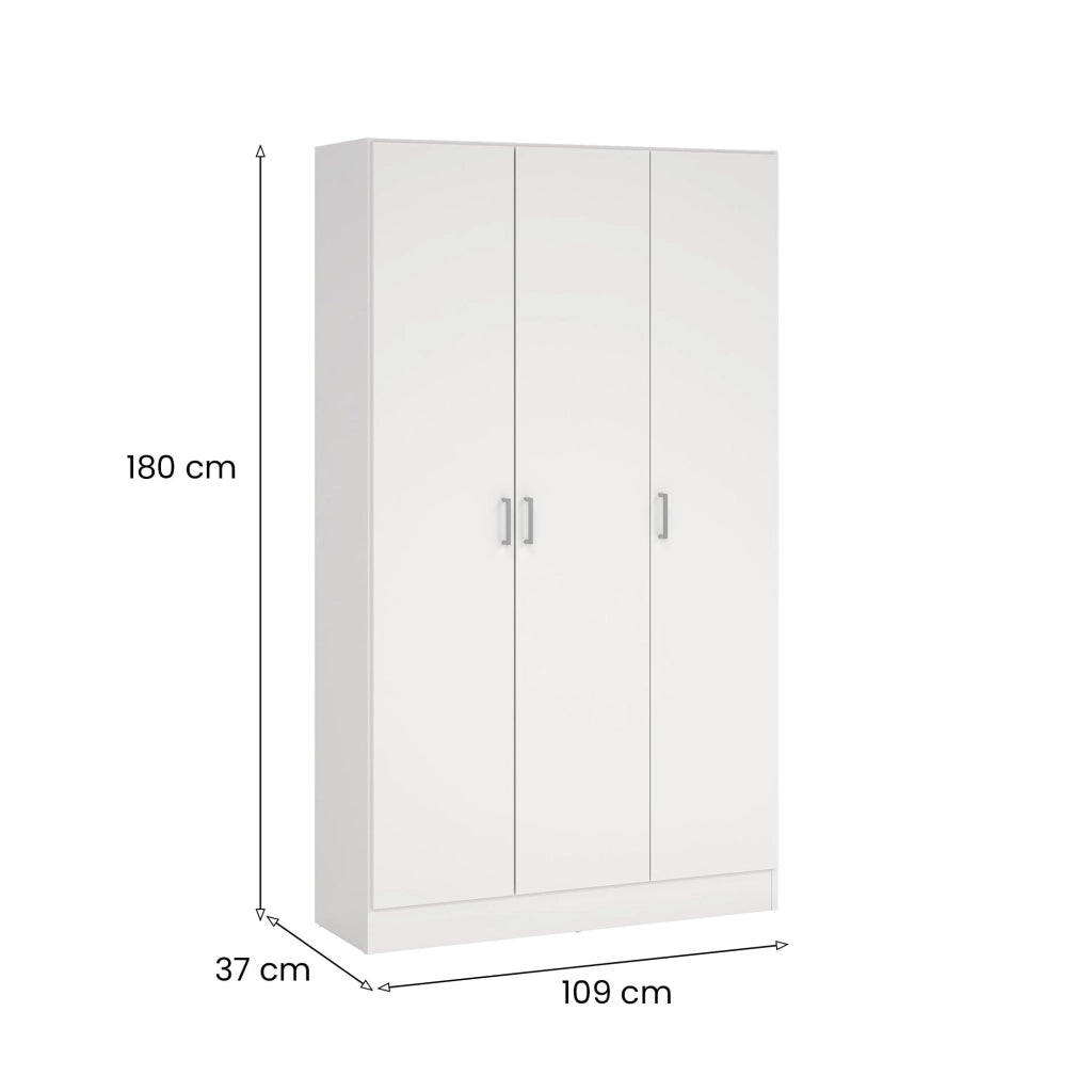 Vado, Armadio Multiuso Grande 4 Ripiani, 34.6x180h cm Bianco