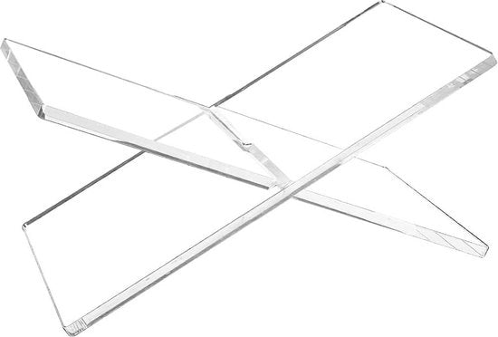 Acquario per libri standard per libri di cucina - trasparente - 11 x 7 x 6 pollici - inclusa base apribile - adatto per libri d'arte, bibbie e album di ospiti