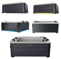 Vasca Idromassaggio da Esterno Spa Riscaldata 160x160x65 cm 6 Posti Wi-Fi Oslo Smart