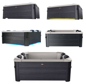 Vasca Idromassaggio da Esterno Spa Riscaldata 160x160x65 cm 6 Posti Wi-Fi Oslo Smart