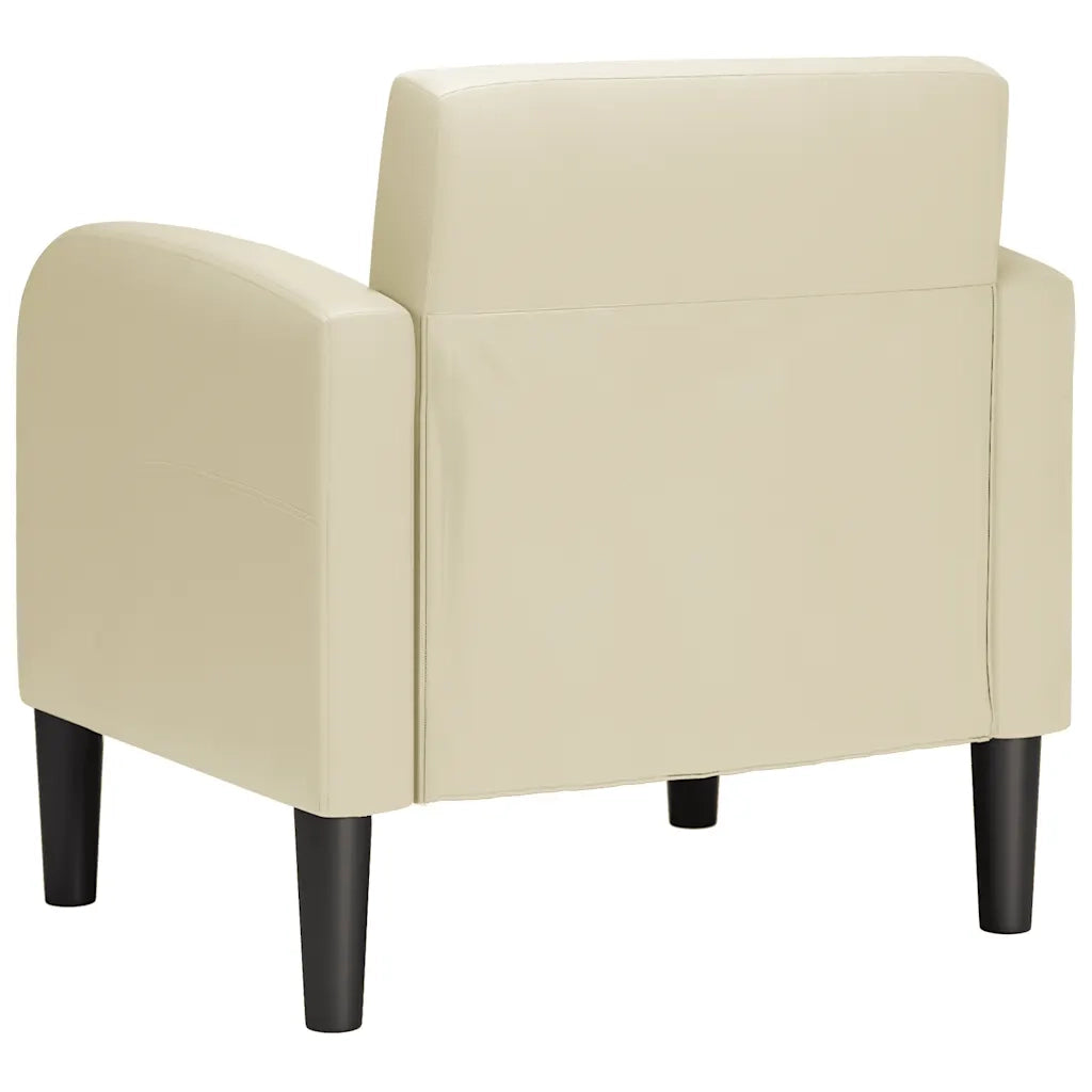 Divano Sedia con Braccioli Crema 54 cm in Similpelle 4100530