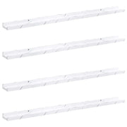4 pz Scaffale da parete | Ripiano a parete | Mensola a parete Marmo Bianco 100 x 9 x 3 cm