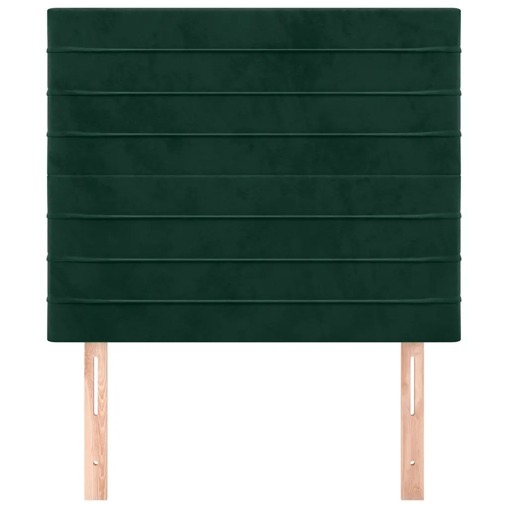 Testiera-Testata-Testiera Decorativa Verde Scuro 90x5x118/128 cm Velluto 348841