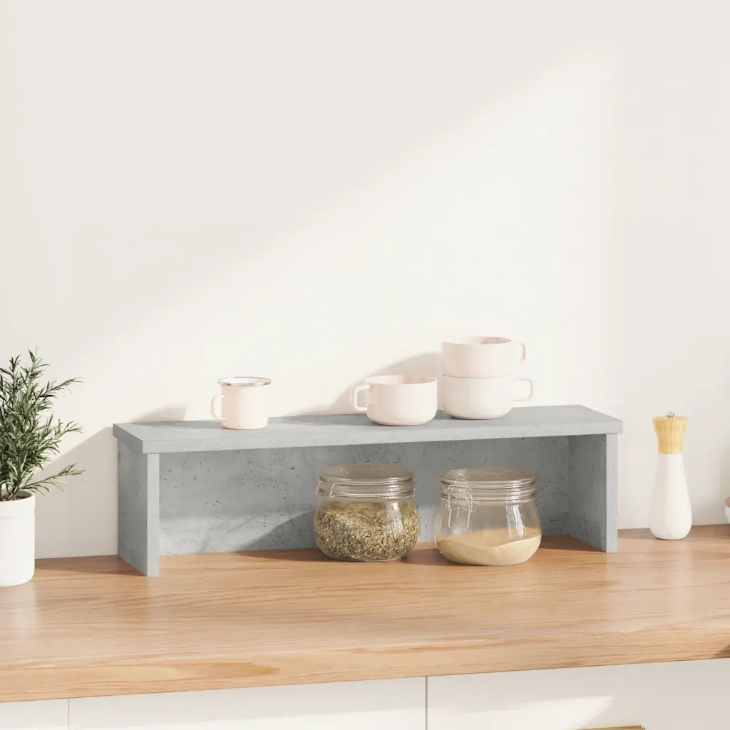 Scaffale da Cucina Impilabile Grigio Cemento 50x15x16 cm CFW2403355