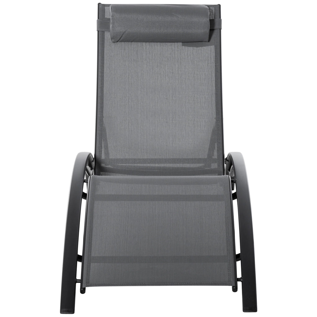 Poltrona reclinabile in alluminio ¨C zephmum ¨C 171x64x82 cm grigio