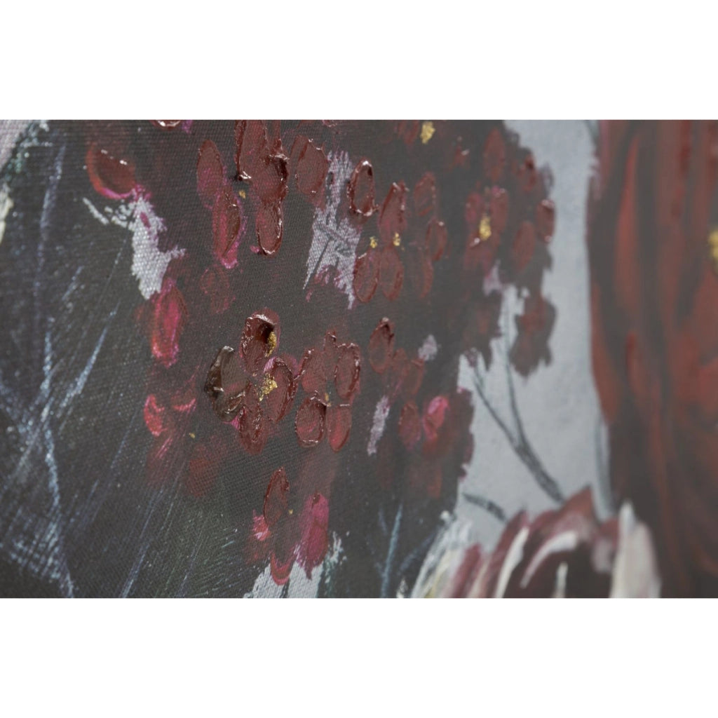 Stampa su Tela Fiori 69, Multicolore, Legno, 120x3,7x60 cm