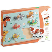 Puzzle bottoni grandi in pratica confezione, Dog`N`Go,Djeco,Eta 1+