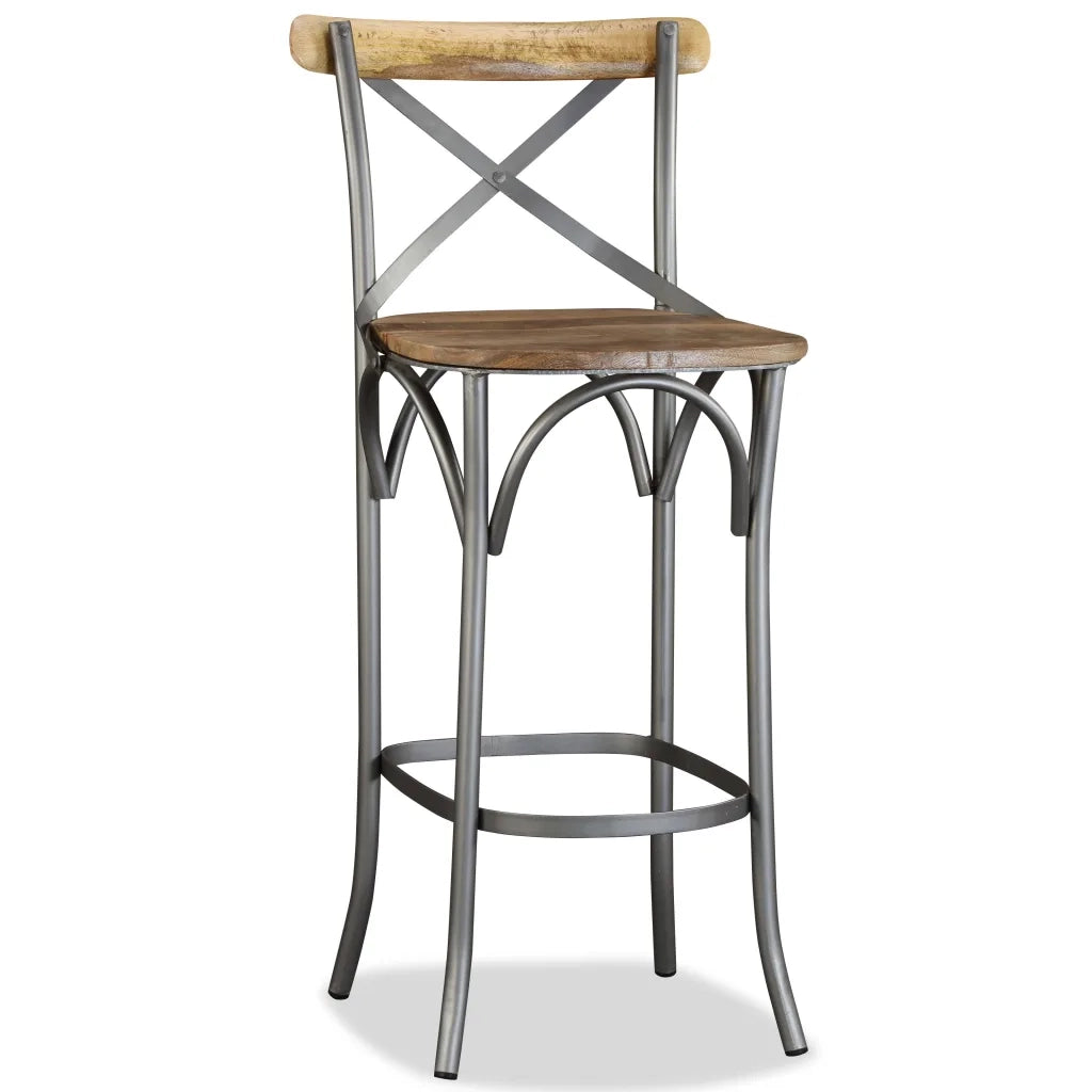 Sgabello da Bar in Legno Massello di Mango cod mxl 73454