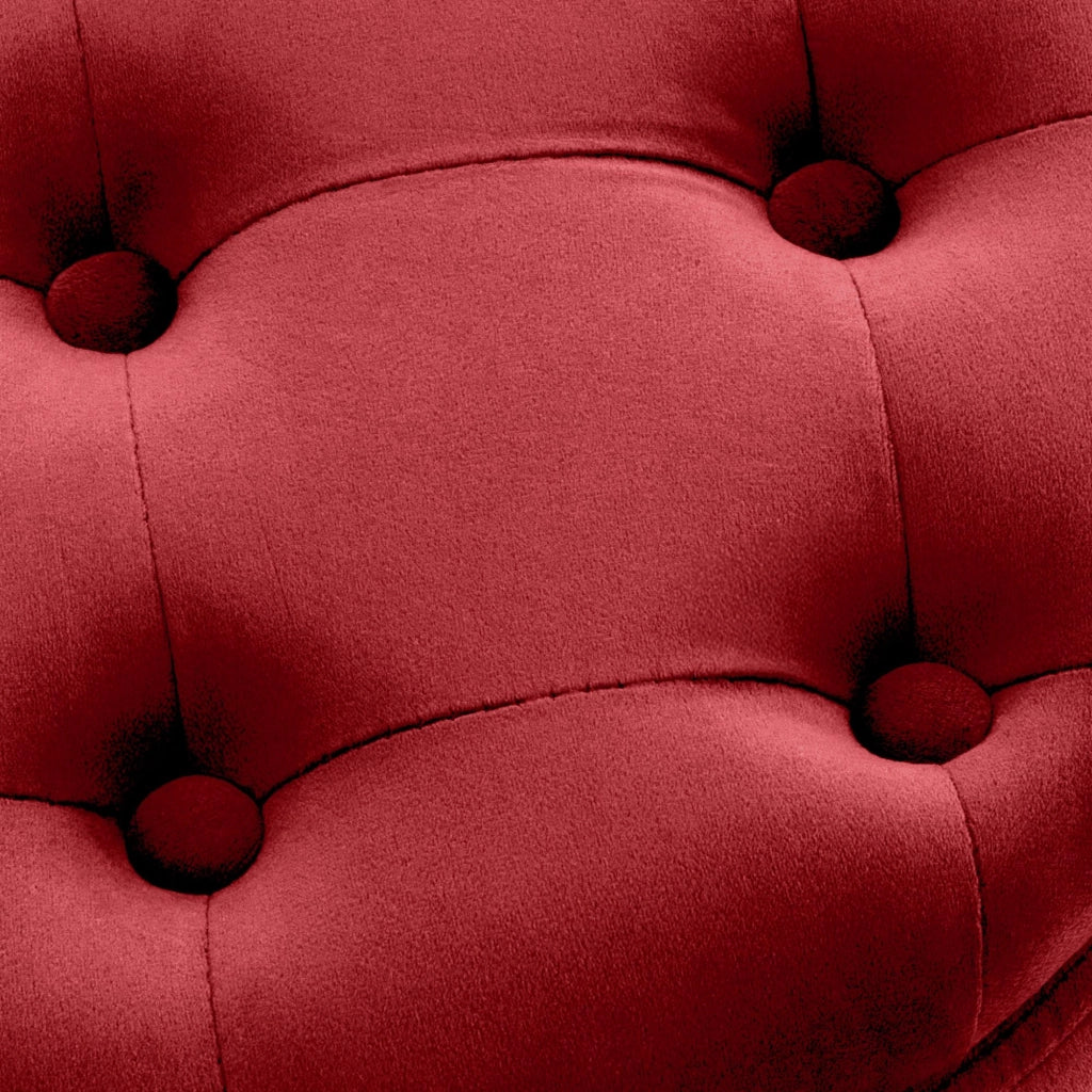 Pouf Contenitore Pantin In Velluto rosso