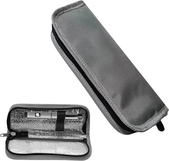 Koeltas per Diabetici - Portatile per 2 Pennelli Insuline - Ideale per Viaggi, Compatta e Pratica 20 x 8 x 3 cm