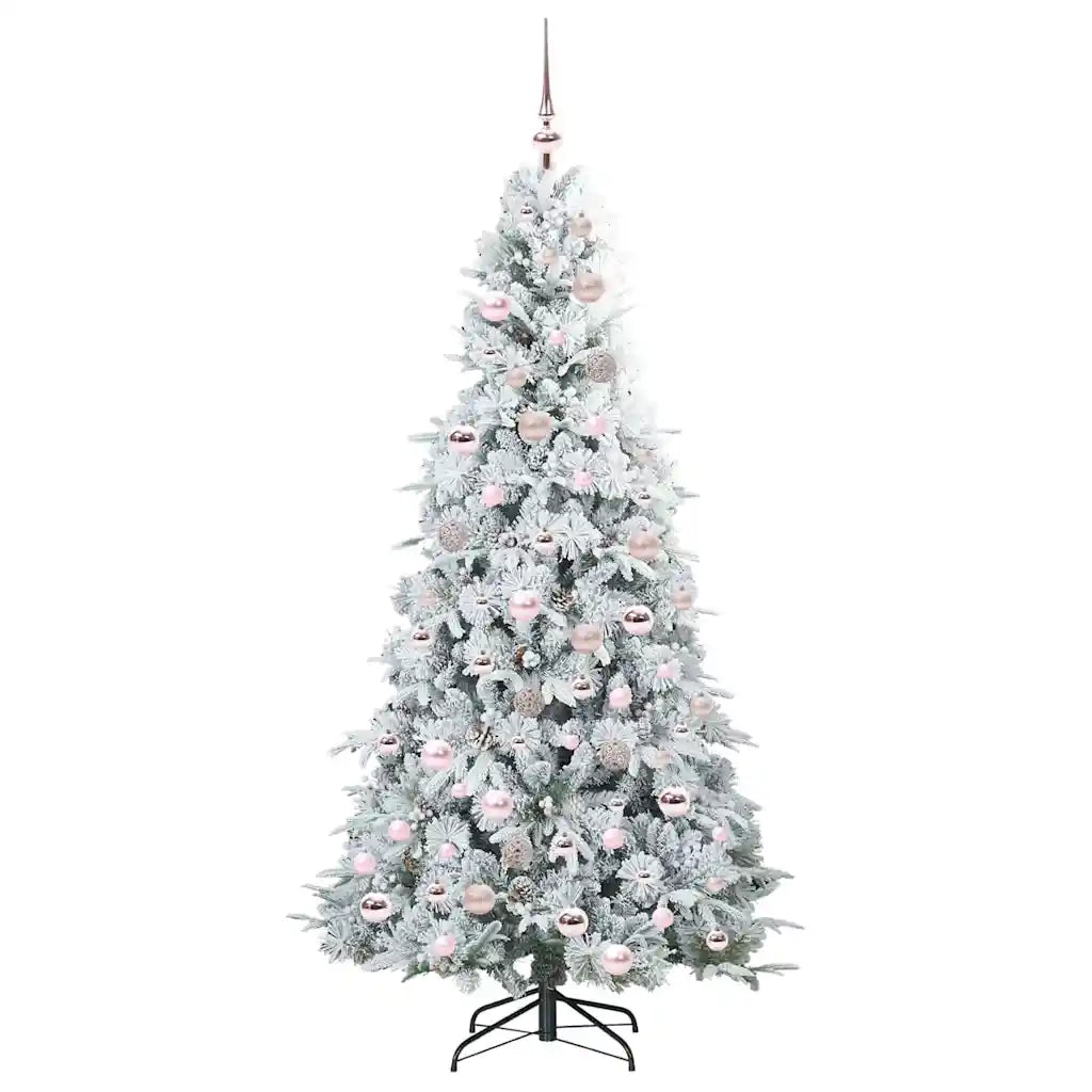 Albero di Natale Artificiale con Rami Pieghevoli Bianco 180 cm 3397486
