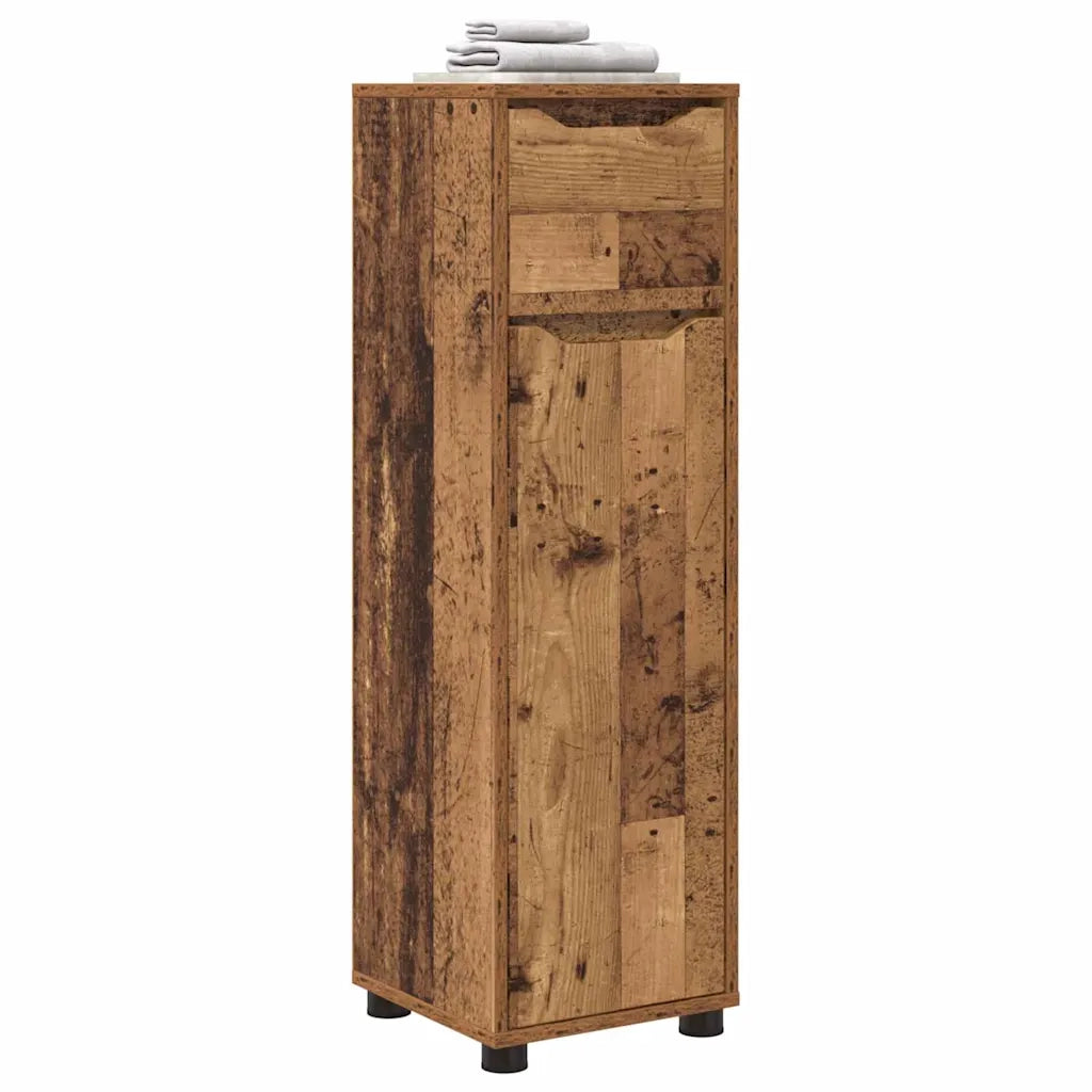 Mobile da Bagno con cassetto Legno vecchio 30,5 x 30 x 101 cm