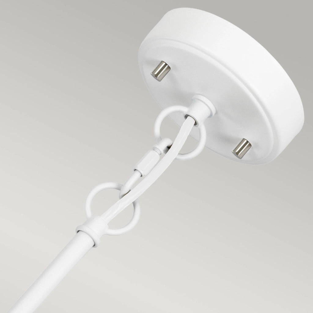 Sospensione Corona vetro bianco/nichel 2xE27 Elstead
