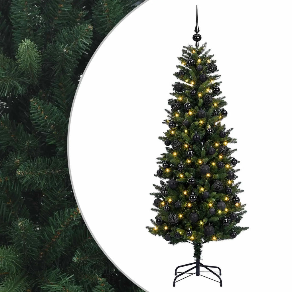 Albero di Natale Artificiale con Palline 180 cm 300 LED 3466480