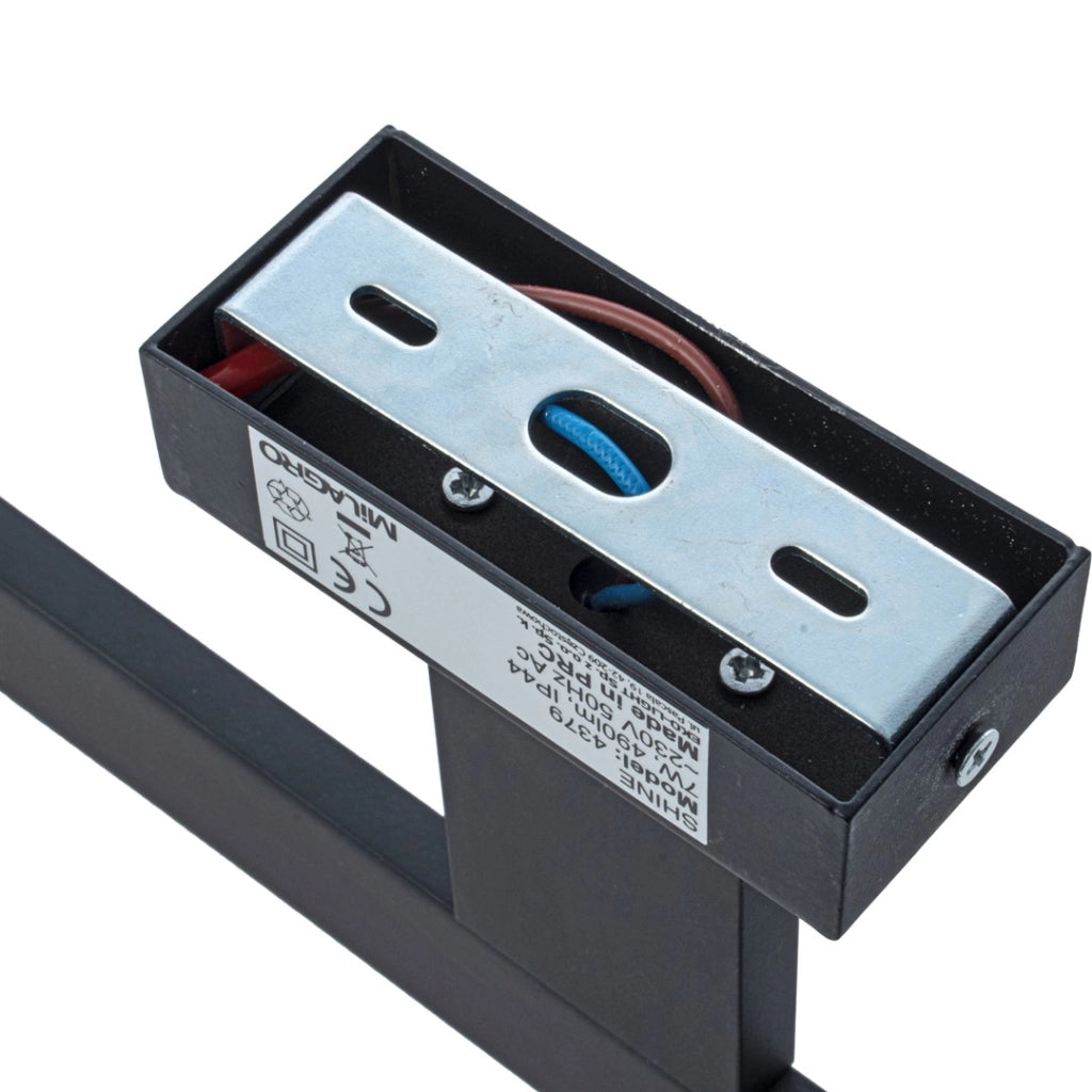 Applique LED Milagro Shine ML4378 7W Nero IP44 4000K