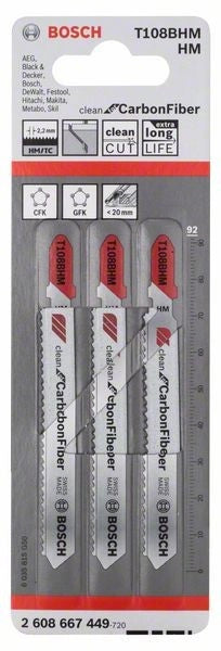 2608667449 - Set 3 lame per seghetto alternativo T180BHMCT for carbon fiber