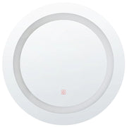Specchio da parete a LED sospeso da 58 cm tondo moderno per il bagno per il trucco la vanità la camera da letto