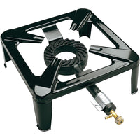 FORNELLO A GAS FORNELLONE ACCIAO GHISA BARBECUE CAMPEGGIO TRASPORTO 30x30x14 cm